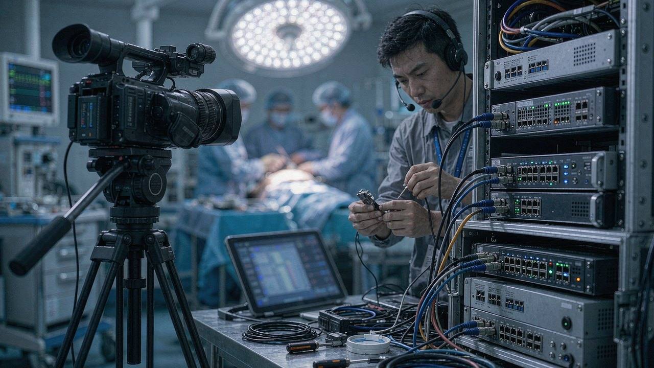 手术示教直播的信号链路怎么搭：三网聚合、主备双链路与院感红线